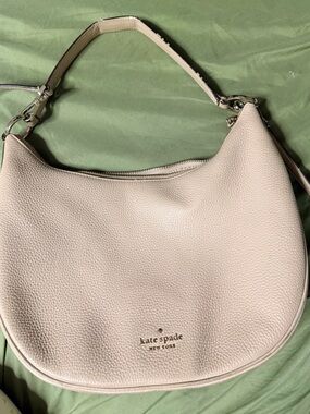 kate spade Pebbled Leather Crossbody in Light Beige